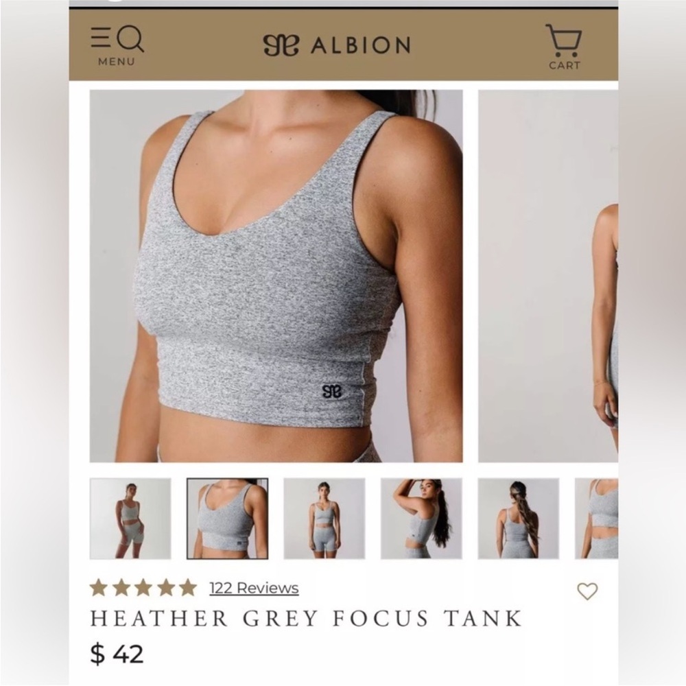 Albion Fit Light Gray Focus Tank